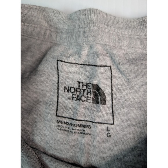 The North Face Mens Large Heather Gray Short Sleeve Box Logo Graphic T-Shirt - Picture 2 of 7